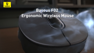 Baseus F02 Ergonomic Wireless 2.4G Bluetooth 5.2 Comfortable Mouse With 30dB Quiet Button and Adjustable Sensitivity Click without Clack(without Battery)