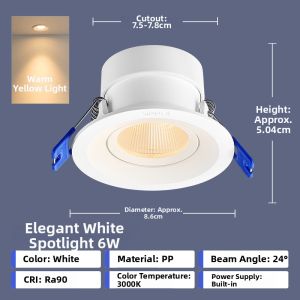 OPPLE | High Color Rendering Index Embedded Ceiling Light 4W