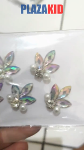 Payet Rangkai Instan Daun Mini Kristal/ Payet Tangan/ Payet Kaftan/ Payet Hiasan Kebaya Dress Baju