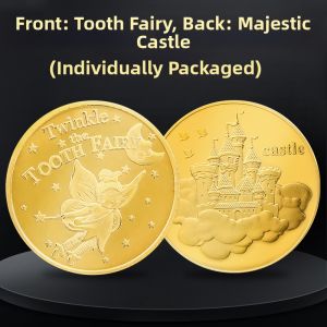 Tooth Fairy Reward Coin Childrens Dental Decoration Toy Gift Milk Tooth Box Simulation Educational Plaything for Kids