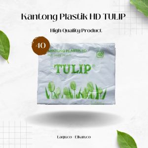 Kantong Kresek TULIP Tebal Ukuran 40 Warna Hitam Putih dan Merah Kantong Plastik Serbaguna