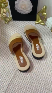 RD649-MimiSandals Black White Brown Beige Open Toe Flat Comfortable Casual Wear