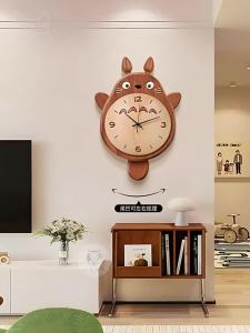 HAOJIUBUJIAN | Creative Totoro Design Living Room Wall Clock Wooden Style Silent