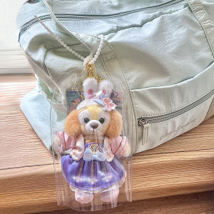 Transparent Doll Pendant Protective Case Dust Bag Key Chain Display Organizer for Anime Cartoon Collectible Figurines