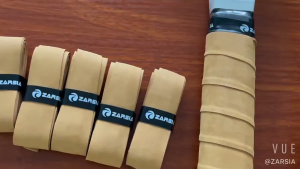 กริปเทนนิสหนัง (สีน้ำตาล) frosted imitation cowhide tennis racket grip leather handle