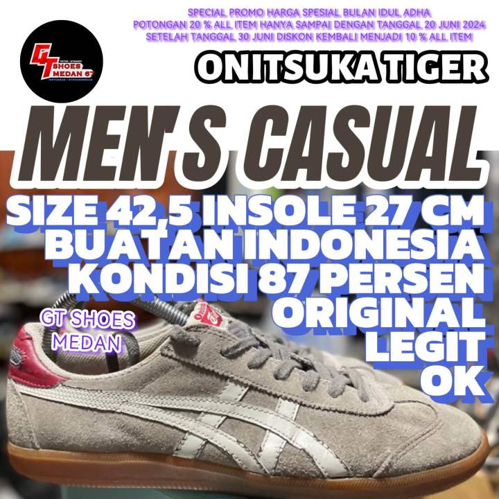 Onitsuka tiger mans casual size 425 insole 27 cm buatan dari