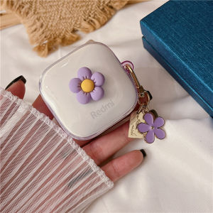 Simple Gradient Redmi Buds6 Vitality Edition Bluetooth Earphone Case Cartoon Creative Butterfly Knot Protection Cover for Xiaomi