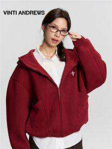 Retro Hooded Sweatshirt Women Thick Loose Top