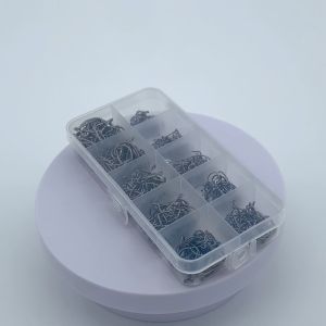 500Pcs/Box #3-#12 Fishing Hook Set Carbon Steel Fishhooks For Saltwater Freshwater Fishing Tackle