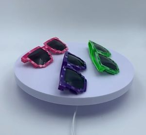 DENNOS GS-152 Kacamata anak Anti UV Model Pixel Minecraft Mosaics Fashion Retro Hip-pop Barang Unik