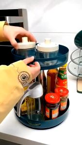 Kệ Đựng Gia Vị  Đa Chức Năng Có Thể Xoay Được Mới Dành Cho Nhà Bếp N090