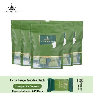 Disposable Thickened Facial Towels Drawstring Travel Compression Towels Cotton Soft Cleansing Towels One Time Use Bath Towel