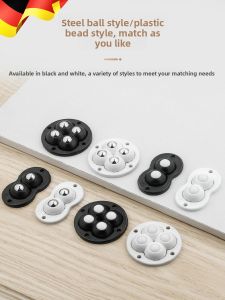 MONLEYTA | German Adhesive Universal Wheels Ball Bearing Furniture Moving Casters Nylon Steel Ball Silent Gliding Feet Wheels No Drilling Required