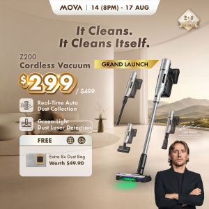【NEW LAUNCH】 Mova Z200 Auto Empty Stick Vacuum | Real Time Auto Dust Collection | 30000Pa Suction