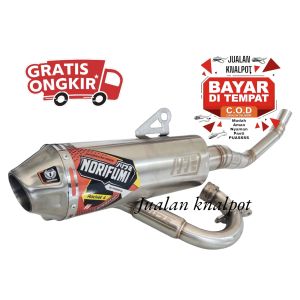Knalpot Norifumi Rocket 4 Kompetisi Logo Terbaru Crf 150 Klx 150 Dtracker 150 Wr 155 Full System