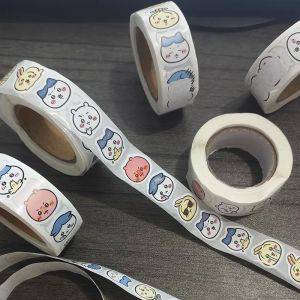 500pcs Chikawas Roll Stickers ハチワレ うさぎ ちいかわ Cute Decoration Cute Handbook Seal Stickers Kawaii Diy Water Cup Desktop Stickers