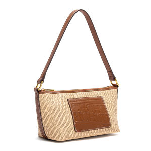 Túi Xách Nữ Mùa Hè CHCH Túi Xách Bằng Cỏ PP Dệt Giải Trí Túi Đi Biển Đi Nghỉ Mát Ví Mềm Hình Baguette Có Túi Mở