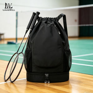 LouisWill Drawstring Backpack Bag Outdoor Waterproof Gym Backpack Sports Yoga Gym Swim Bag Backpack for Kids Men Women With Shoe Compartment