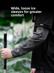Loose Ice Silk Sun Protection Sleeve Covers Fishing Mens Large Size Protective Arm Covers Tactical Bird New Style Wide Tent