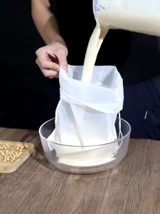 5Pcs Soy Milk Wine Yogurt Mesh Filter Bag / Kitchen Food Nylon Filter Bags Strainer