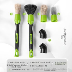 LUTIAN | Car Detailing Brush Soft Bristle Wheel Hub Interior Cleaning Tool