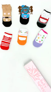 Petite Mimi Kaos Kaki  Bayi Anti Slip isi 6  - Kaos Kaki Perempuan - Kaos Kaki Bayi  0 - 2 Tahun