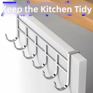 ZHENMIAO | Stainless Steel No-drilling 5 Hooks Storage Rack