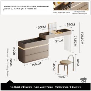 Luxury Italian Style Dressing Table