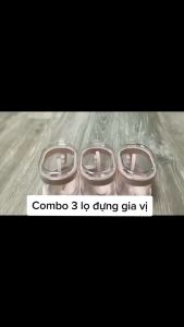 BỘ 3 LỌ ĐỰNG GIA VỊ HOKORI combo hũ nhựa chứa gia vị nguyên liệu nấu ăn cả set phù hợp với mọi không gian nhà bếp LOTA SHOP