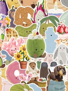 Jellycat Sticker 50 กระดาษติดหน้าจอคอมพิวเตอร์ DIY ลายการ์ตูน กระดาษติดโทรศัพท์มือถือ กระดาษติดกระเป๋าเดินทาง กระดาษติดแก้วน้ำ กระดาษติดของเล่น