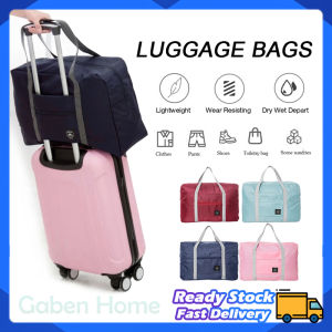 Foldable Travel Bags Nylon Large Capacity Nylon Water Resistant Luggage Tote Zipper Bag Clothing Storage Organizers Business Trip Backpack