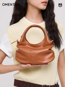 OMENTAR | Smiling Triangle Design Leather Handbag for Women