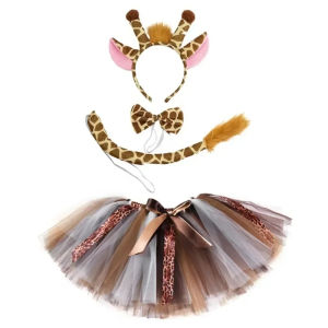 Luminous Pattern Puffy Skirt for Toddlers & KidsKids Performance Outfit for Halloween & ChristmasFluffy Ballet Tulle Skirt Set