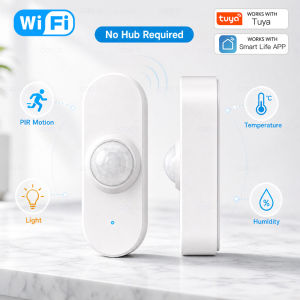 Tuya WiFi Smart 4-in-1 Sensor PIR Motion Detector Light Temperature Humidity Monitor Smart Life App Alexa Google Home Automation