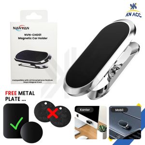 [KN ACC] PHONE HOLDER MAGNETIC + HOOK TEMPAT HP DI MOBIL/KANTOR/RUMAH