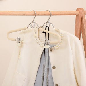 No-Trace Home Use Clothes Drying Rack Set with Clips Underwear Hanger Dormitory Student Hanfu JK Skirt Clip Closet Organizer