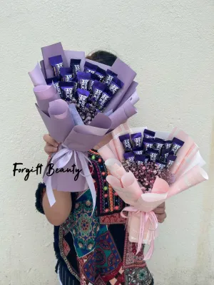 Local Ready Stock Chocolate Bouquet | DairyMilk Chocolate Bouquet| With Baby Breath