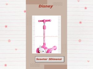 Disney Scooter 3Dimensi Toys Story Green Skuter Anak 3Roda Skuter Roda Tiga Buzz hellokity Mickymous