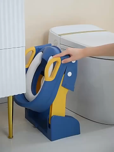 SKISOPGO Kid Potty Ladder Training Toilet Ladder Foldable Kid Toilet Seat Folding Toilet Trainer with Ladder