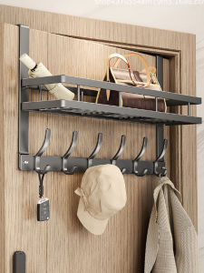 No-Drill Door Back Hooks Modern Minimalist Style Steel Material Can Bear up to 30kg Easy to Install for Bedroom And Bathroom Use