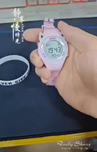 3D Cat-ear Women Watch with Bracelet Sports Electronic Watches for Girls and Boys Student Waterproof LED Digital Wristwatch Gift