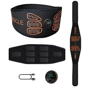 Waist Abdominal Toning Belt Abs Trainer Smart Muscle Toner Home Gym Office Workout Fitness Equipment USB Recharge