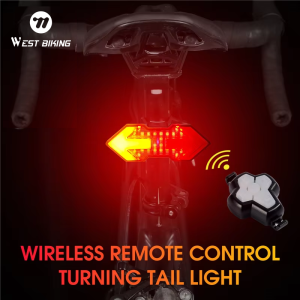 Smart LED Bike Taillight USB Rechargeable Cycling Rear Lamp Wireless Remote Turn Signal Bicycle Light MTB Direction Indicator