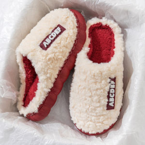 Cixi Cotton Slippers Women Household Winter Indoor Home Non-Slip Spring & Fall Velvet Heattech Couple Winter Men