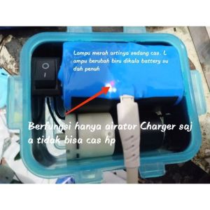 aerator udang hidup bisa di Charger bisa dicas ulang tahan 40 Jam bisa menjadi powerbank untuk cas hp