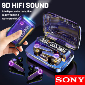 【FREE Shipping+COD】Sony M19 TWS Bluetooth-compatible V5.1 Earphones With LED Display Portable Wireless Touch Control Earbuds TWS Earphone