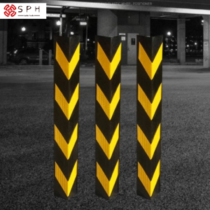 COD*ยาง ยางกันชนเสา ยางหุ้มขอบเสา ยางหุ้มมุมเสา ยางสะท้อนแสง ยางพร้อมแถบสะท้อนแสง ที่จอดรถใต้ดินใช้มัลติฟังก์ชั่นป้องกันการชนกันช่วยในการเดินทาง แถบสะท้อนแสงสามารถแยกแยะตำแหน่งได้ดีขึ้น