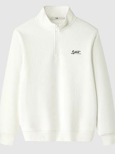 HLA | Warm Fleece Hoodie Soft and Stylish Mens Top for Fall/Winter Half Zip Pull Over