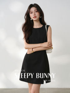 Side Slit Round Neck Sleeveless Short Dress