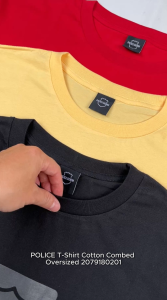 POLICE T-Shirt Cotton Combed Oversized Pria 2079180201